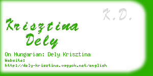 krisztina dely business card